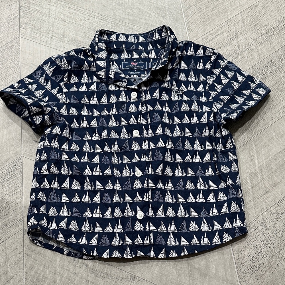 Vineyard Vines Short Sleeve Button Down Shirt 3T